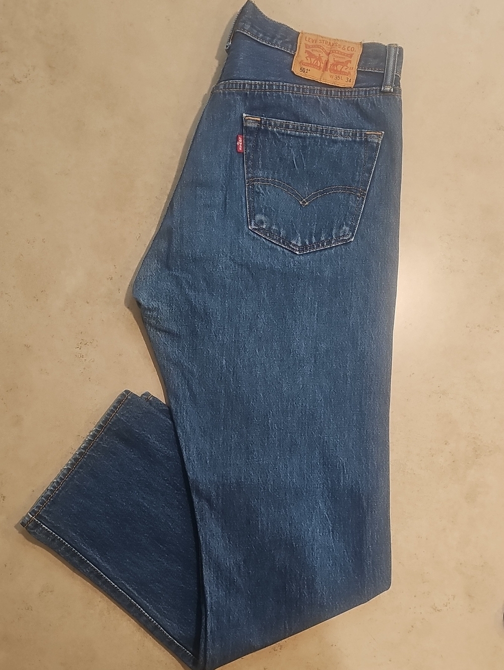 Levi's Men's 501 Dark Blue Straight-Leg Jeans